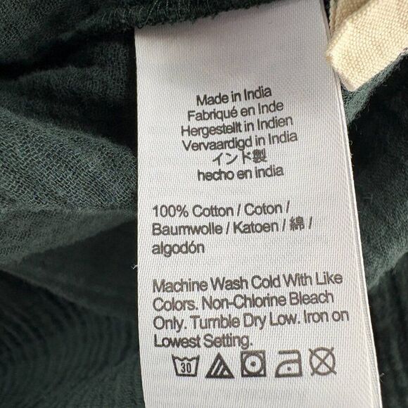 Madewell Lightspun Button Front Midi Dress Forrest Green size 4 - Picture 12 of 13